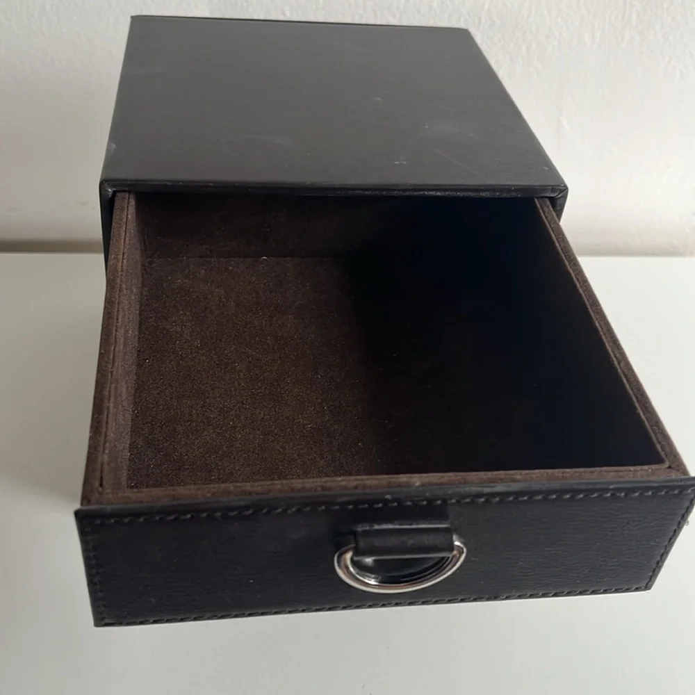 Brown Three Drawer Container Store Jewelry Box